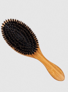 BAMBOO OVAL BRUSH WITH BOAR BRISTLES 1